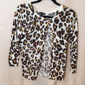 THE LIMITED Cheetah button up cardigan size XS